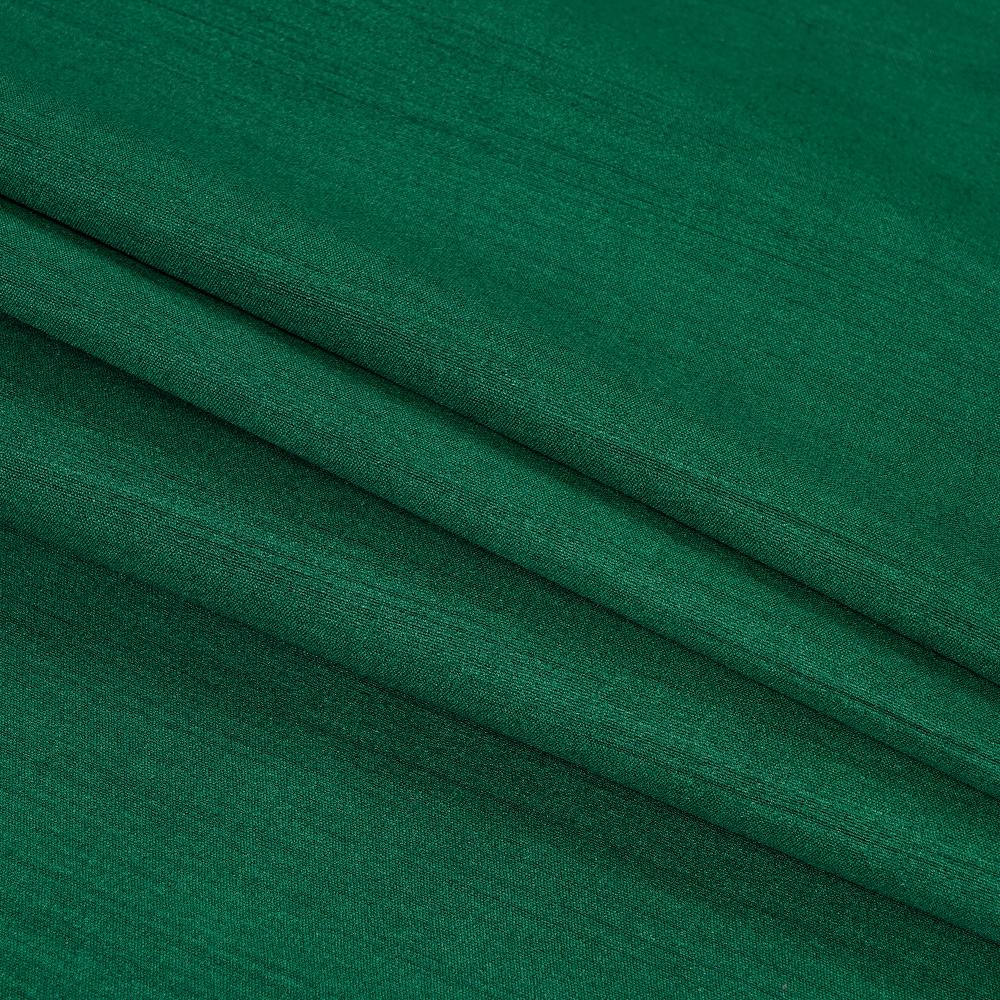 (Pre Cut 1.50 Mtr Piece) Emerald Color Muga Plain Fabric