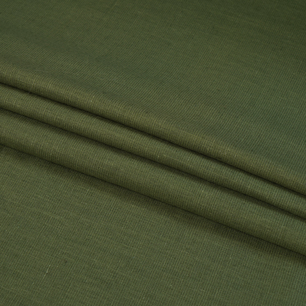 (Pre Cut 1.50 Mtr Piece) Pine Color Cotton Linen Fabric