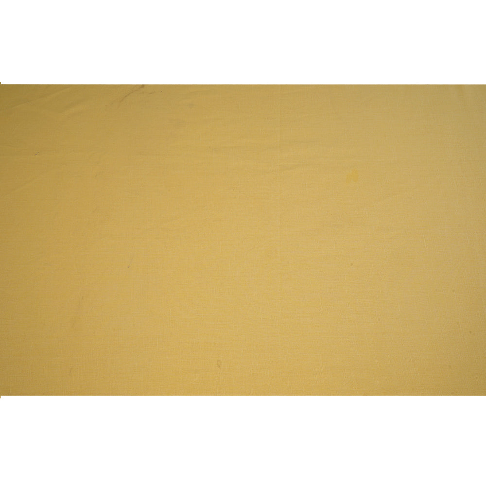 (Pre Cut 1.80 Mtr Piece) Yellow Color Cotton Linen Fabric