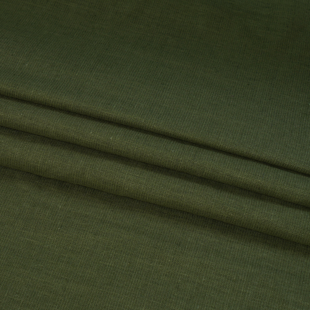 (Pre Cut 2 Mtr Piece) Pine Color Cotton Linen Fabric