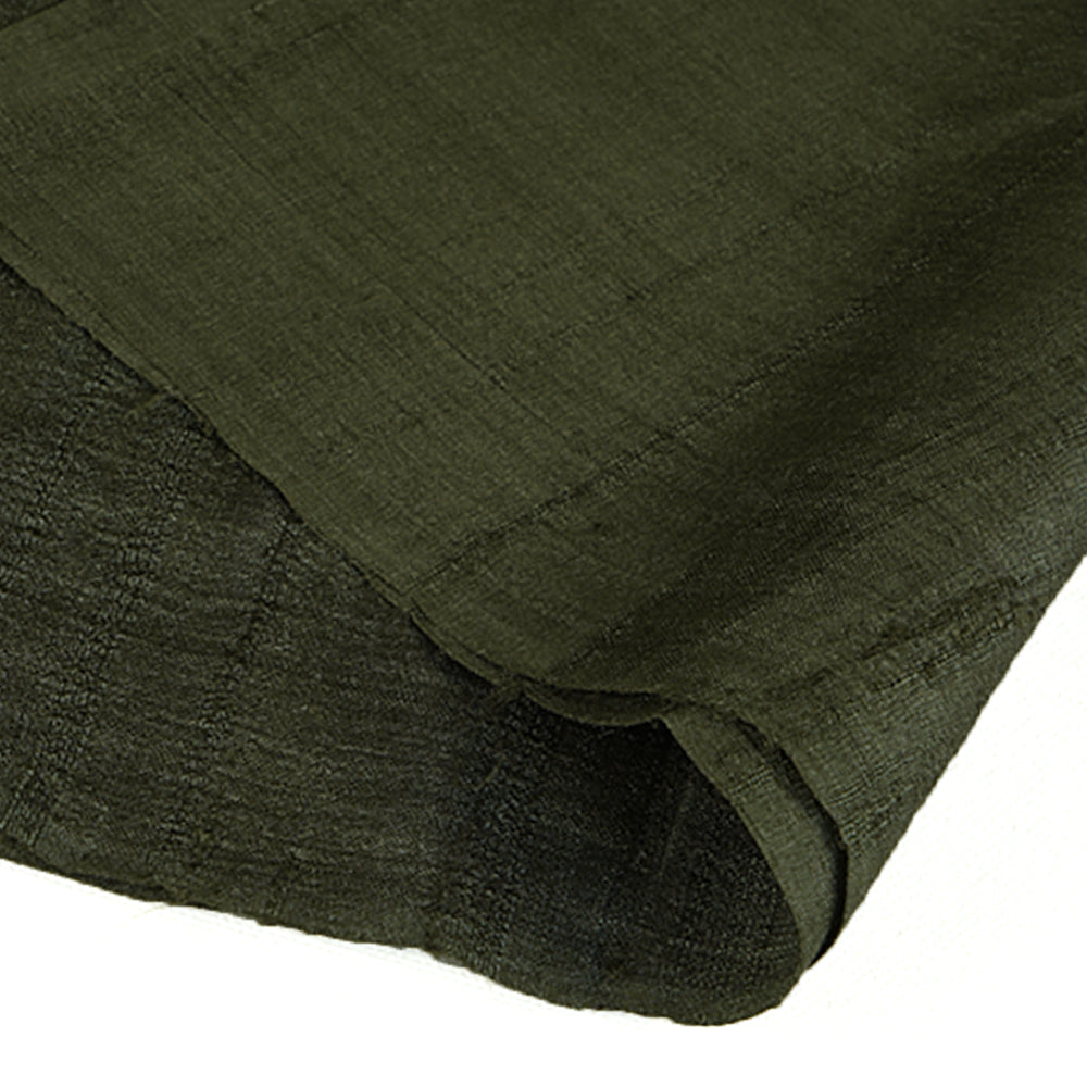 (Pre Cut 1 Mtr Piece) Pickle Green Color Tussar Silk Fabric