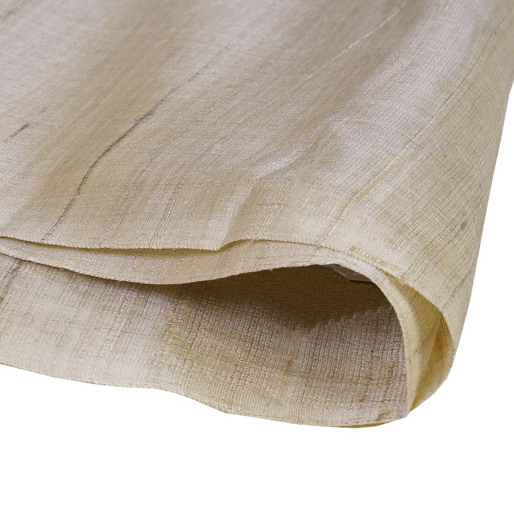 (Pre Cut 1.30 Mtr Piece) Beige Color Tussar Silk Fabric