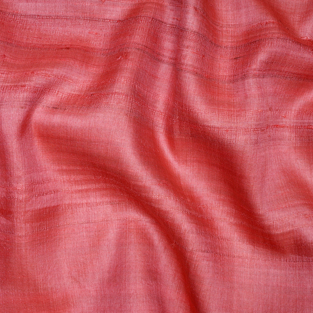 (Pre-Cut 2.40 Mtr) Pink Color Tussar Silk Fabric