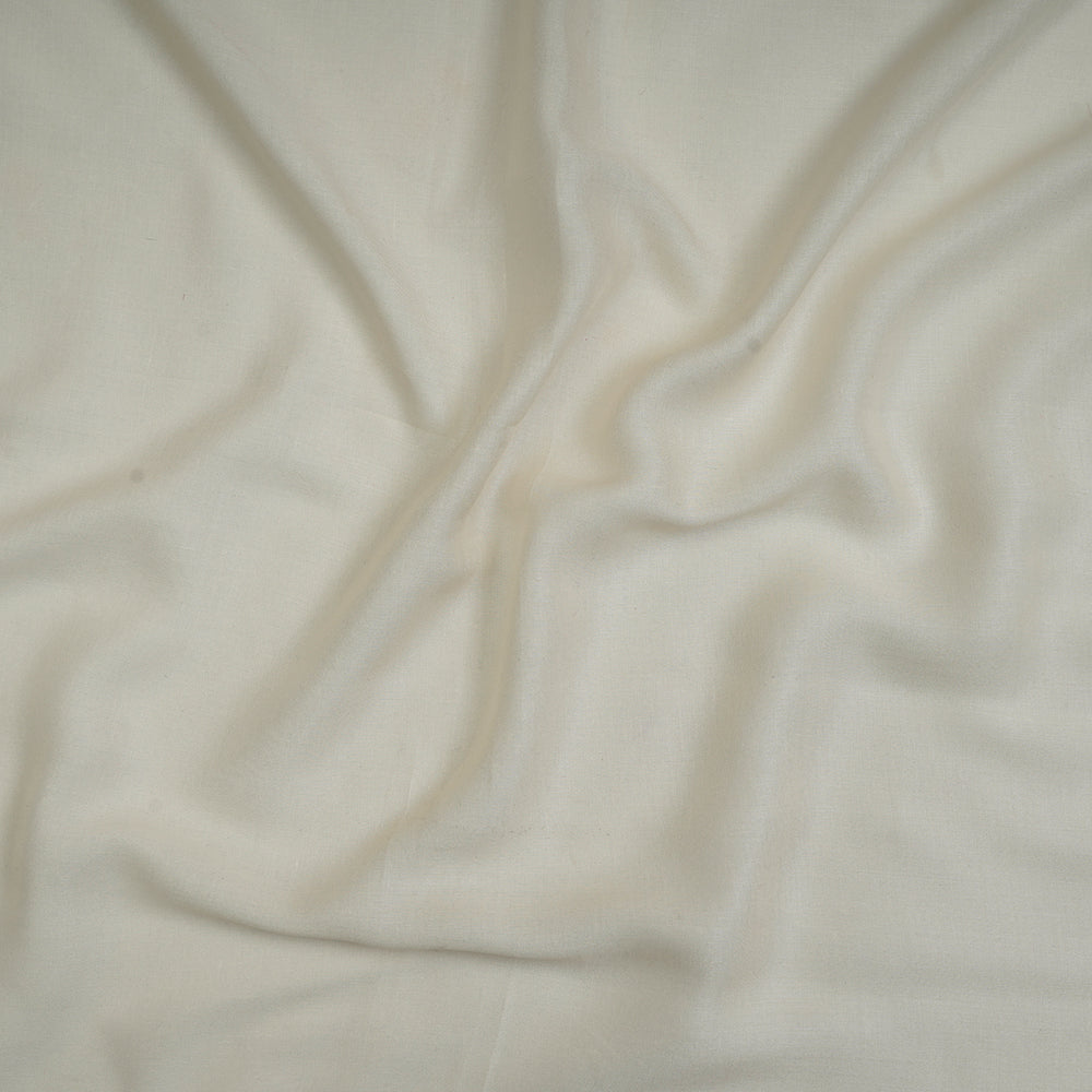 (Pre-Cut 0.80 Mtr ) Cream Color Plain Modal Fabric