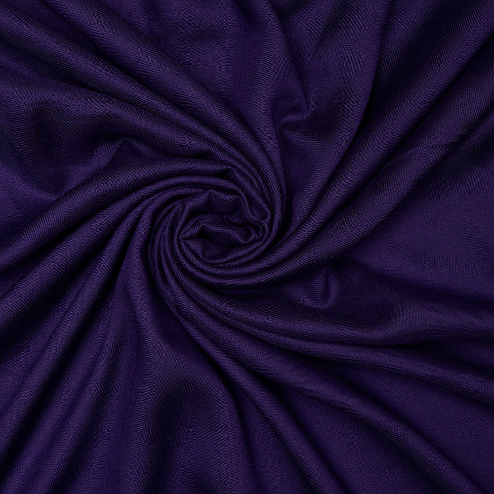 (Pre-Cut 1.80 Mtr) Blue Color Plain Modal Fabric