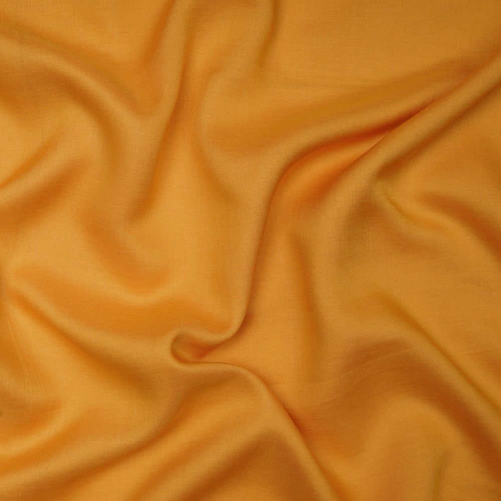 (Pre-Cut 3.00 Mtr) Yellow Color Plain Modal Fabric