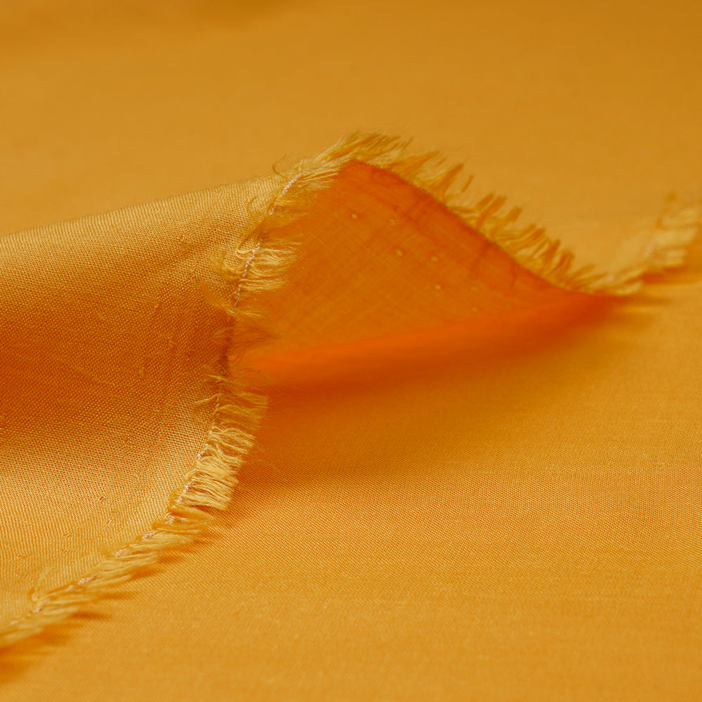 (Pre-Cut 3.00 Mtr) Yellow Color Plain Modal Fabric