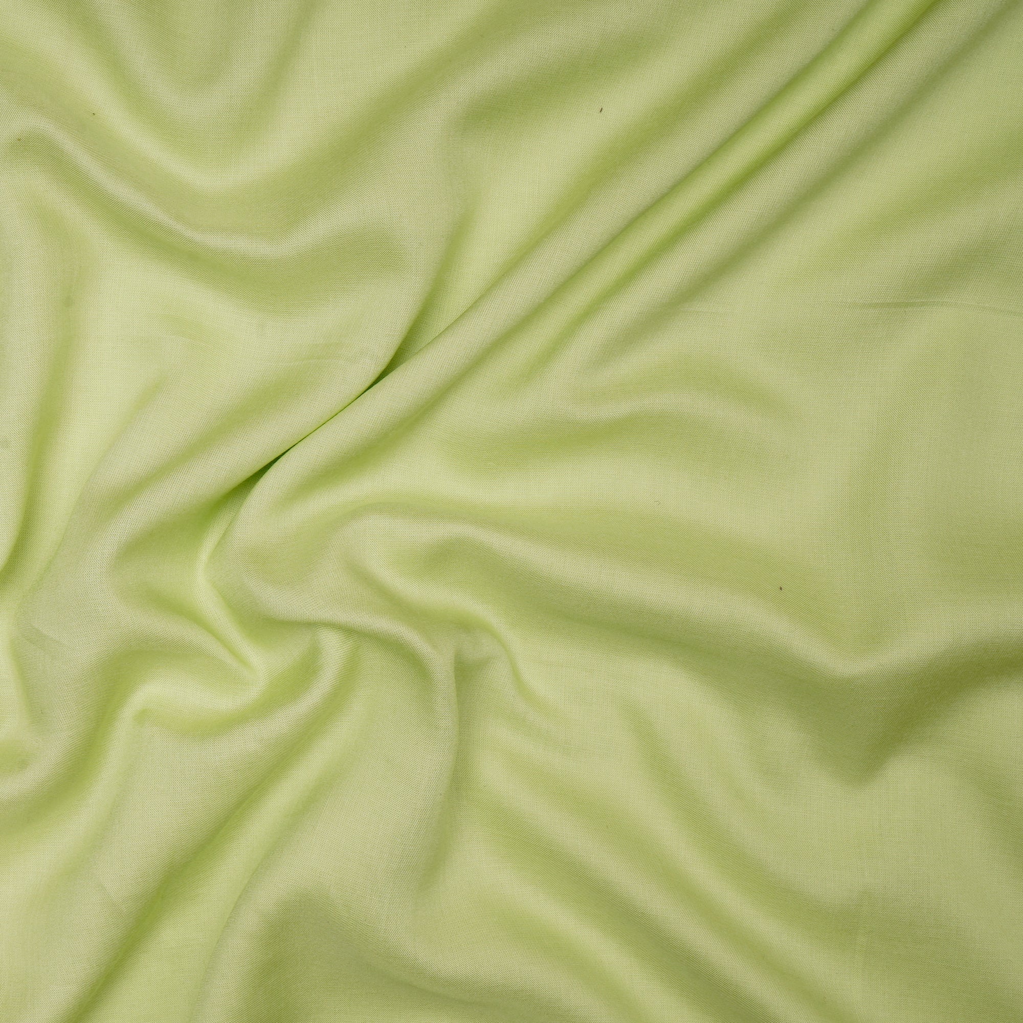 (Pre-Cut 4.50 Mtr) Neon Green Color Plain Modal Fabric