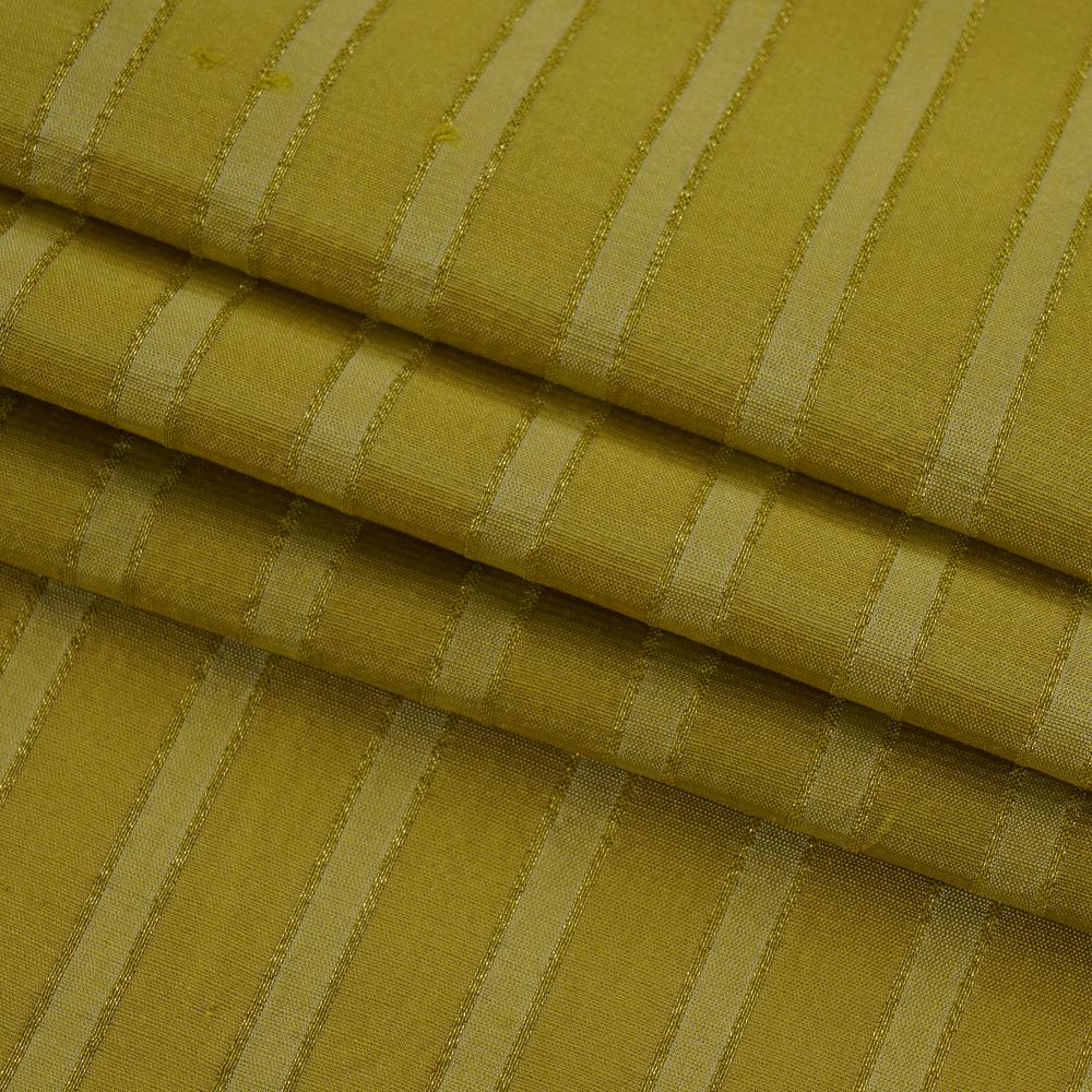 Natural Silk Fabric | Chartreuse Color | 0.88 Mtr Piece|FFAB Remnant Collection