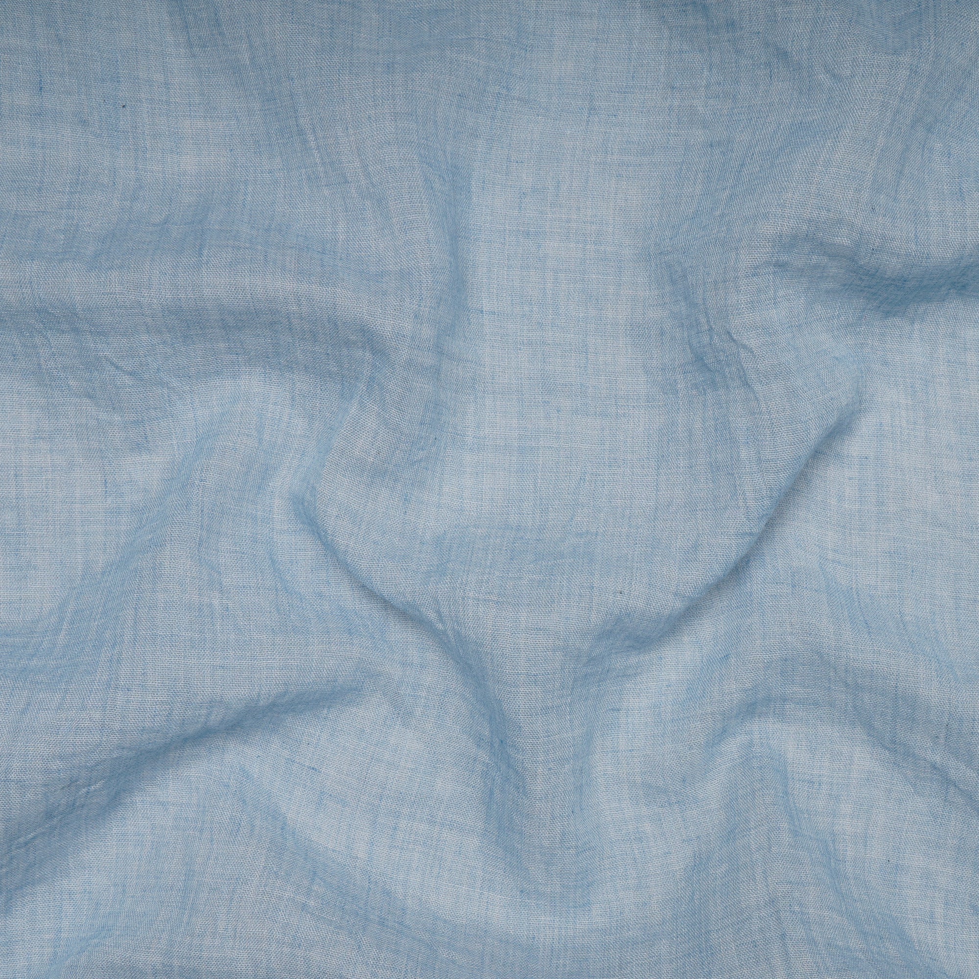 (Pre Cut 0.70 Mtr) Ice Blue Cheese Cotton Fabric