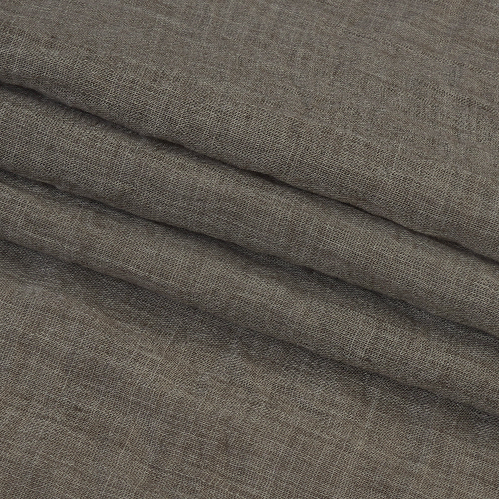 (Pre Cut 1.45 Mtr Piece) Grey Color Cheese Cotton Fabric