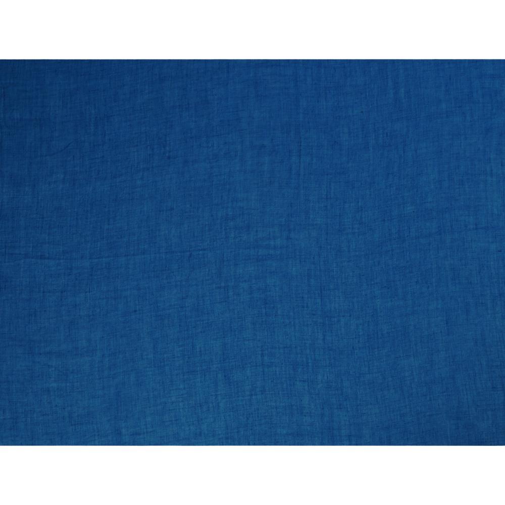 (Pre Cut 1.55 Mtr Piece) Sapphire Color Cheese Cotton Fabric