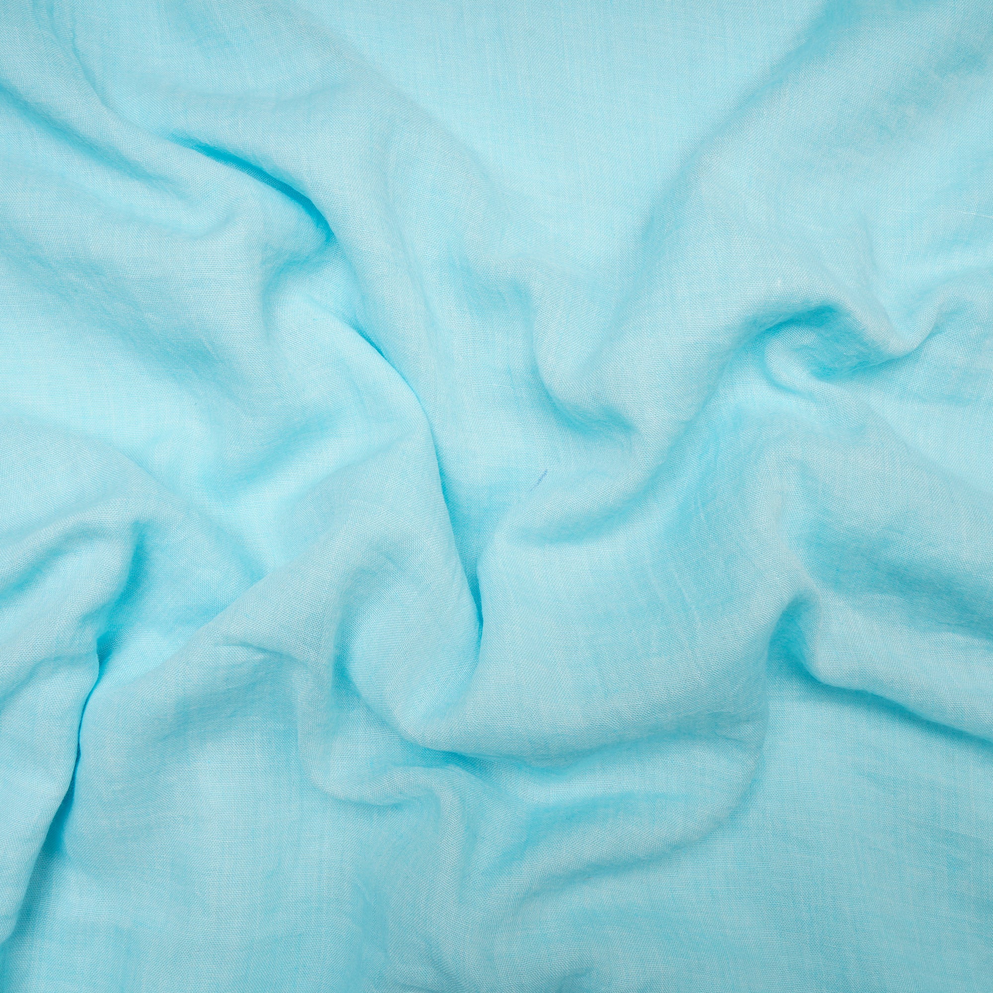 (Pre Cut 3.5Mtr )Light Blue Color Cheese Cotton Fabric