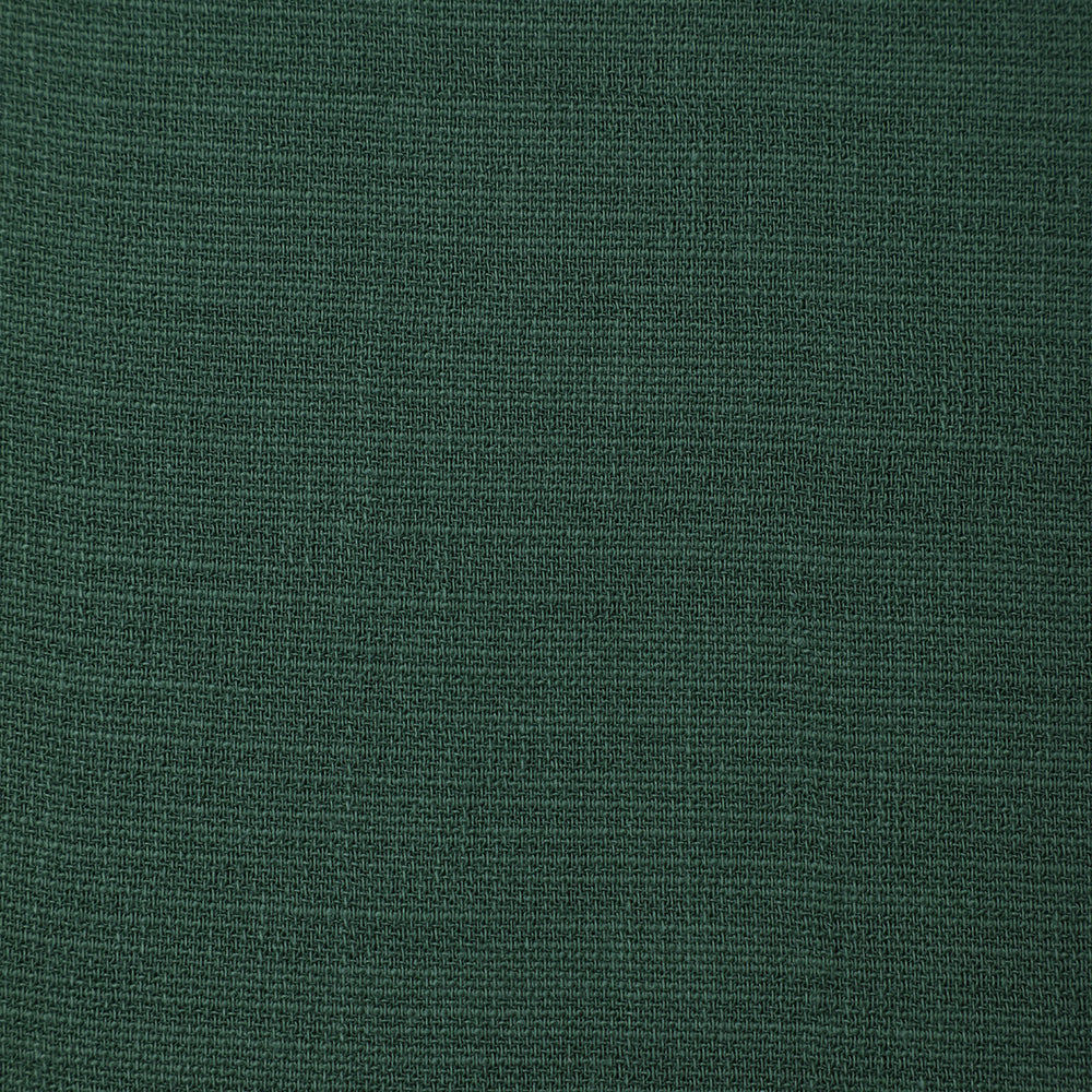 (Pre ut 1.50 Mtr) Dark Green Color Cotton Viscose Slub Fabric