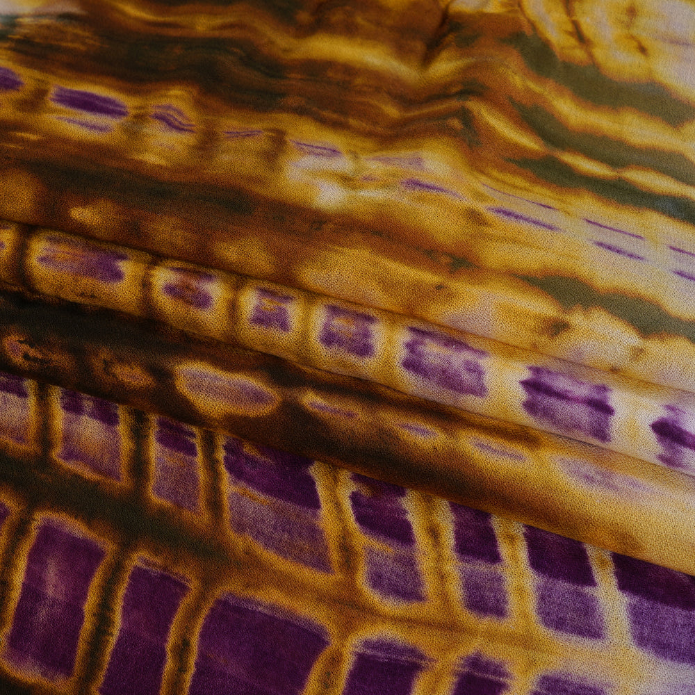 (Pre Cut 1.15 Mtr Piece) Multi Color Handcrafted Batik Printed Cotton Fabric