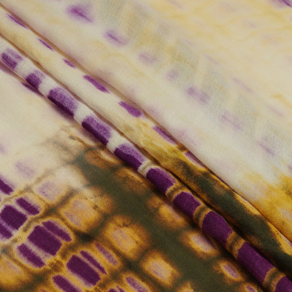 (Pre Cut 1.50 Mtr Piece) Multi Color Handcrafted Batik Printed Cotton Fabric