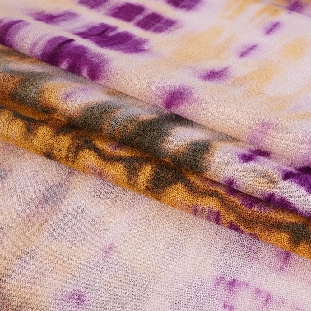(Pre Cut 1.95 Mtr Piece) Multi Color Handcrafted Batik Printed Cotton Fabric