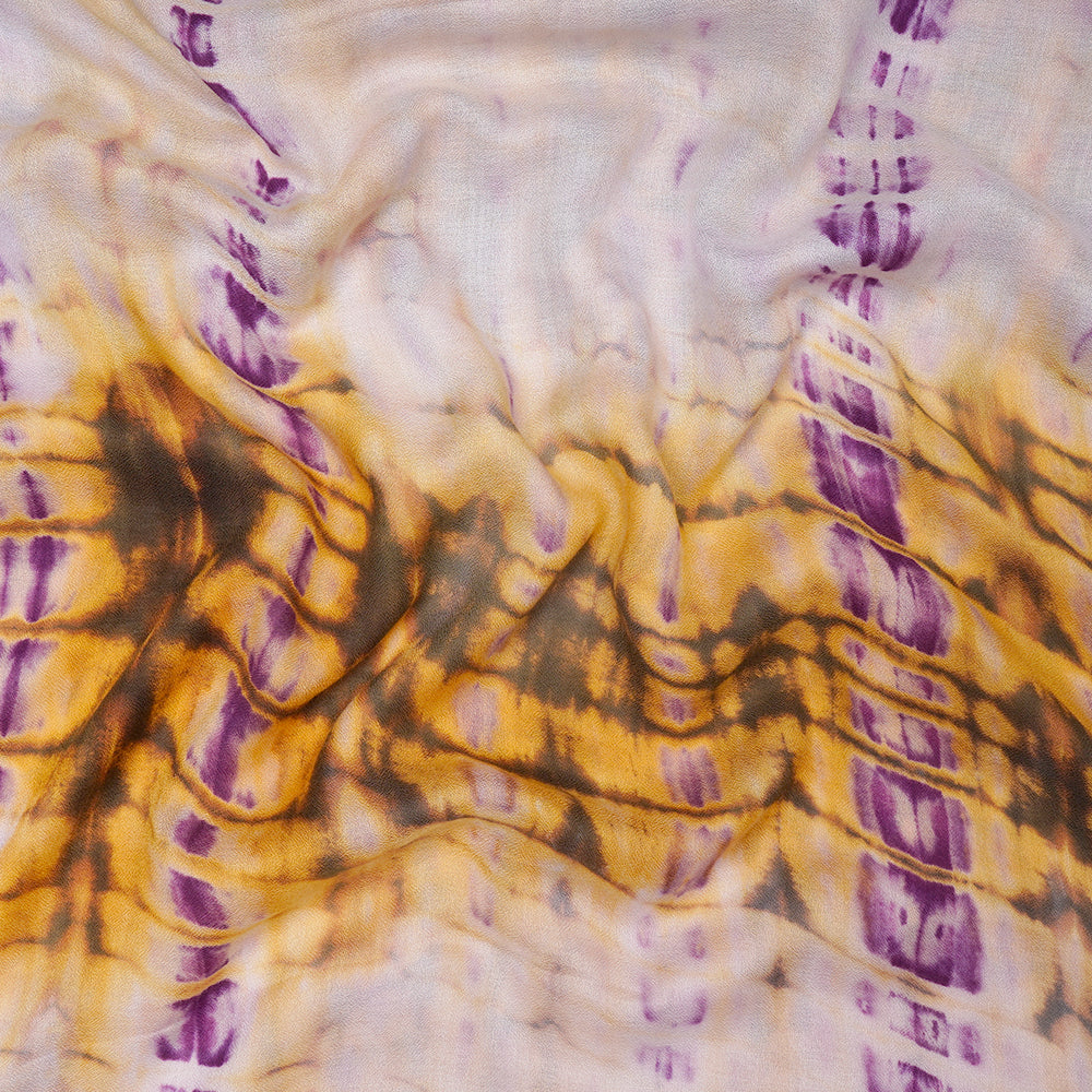 (Pre-Cut 3.90 Mtr) Multi Color Handcrafted Batik Printed Cotton Fabric
