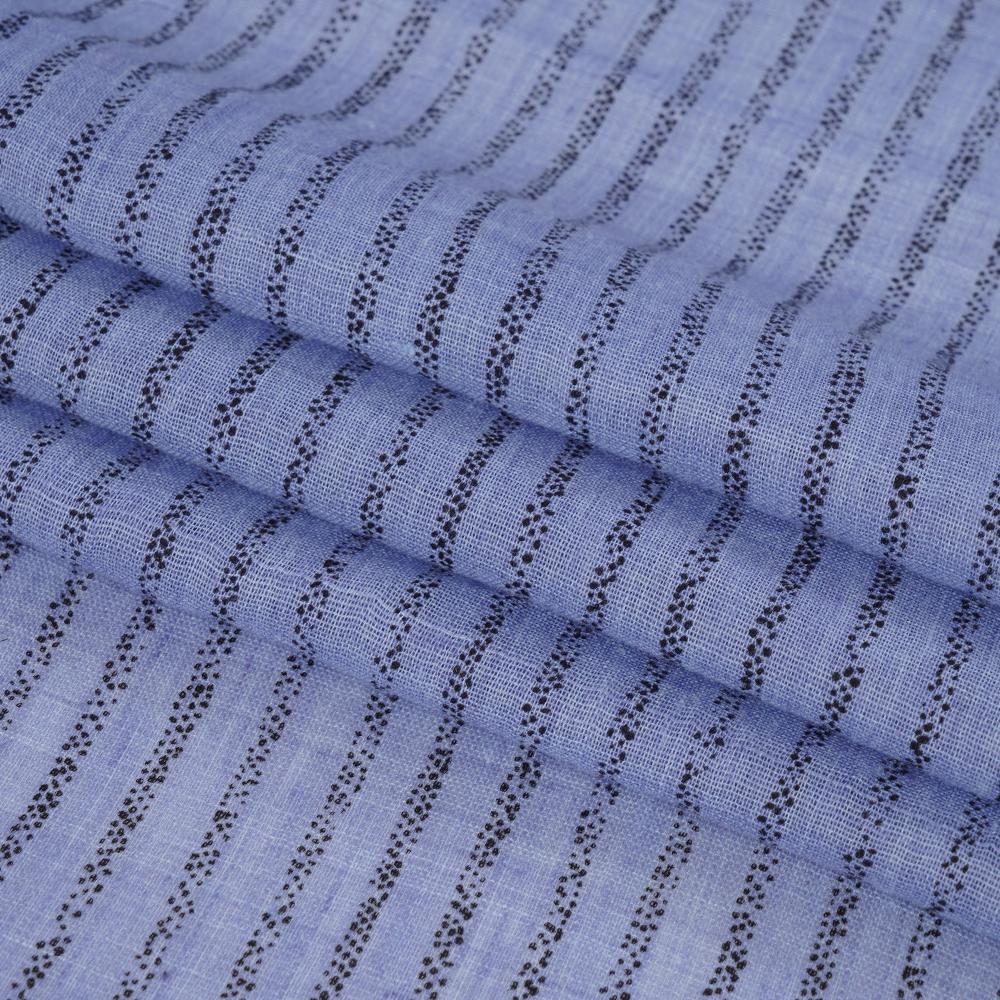 (Pre Cut 1.50 Mtr Piece) Purple Color Printed Tussar Chanderi Fabric