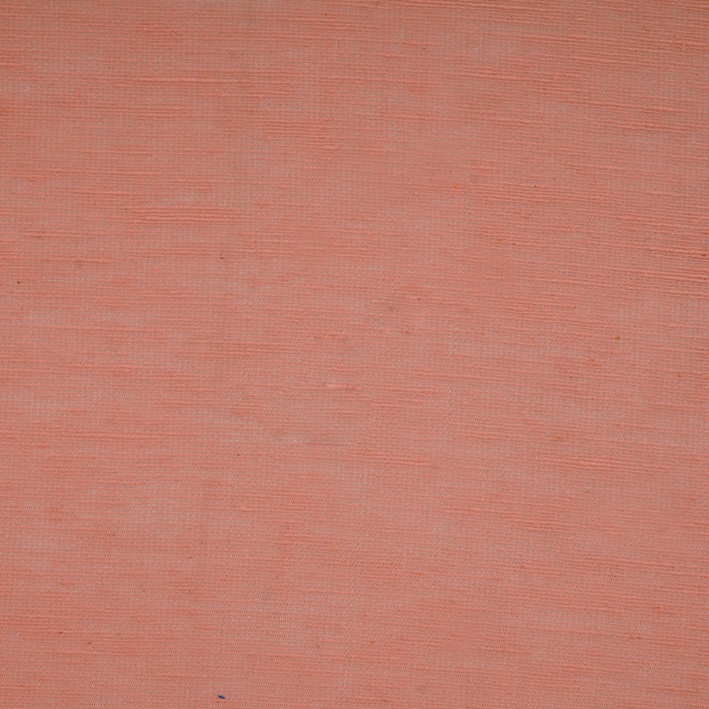 (Pre-Cut 2.75 Mtr ) Peach Color Natural Noile Silk Fabric