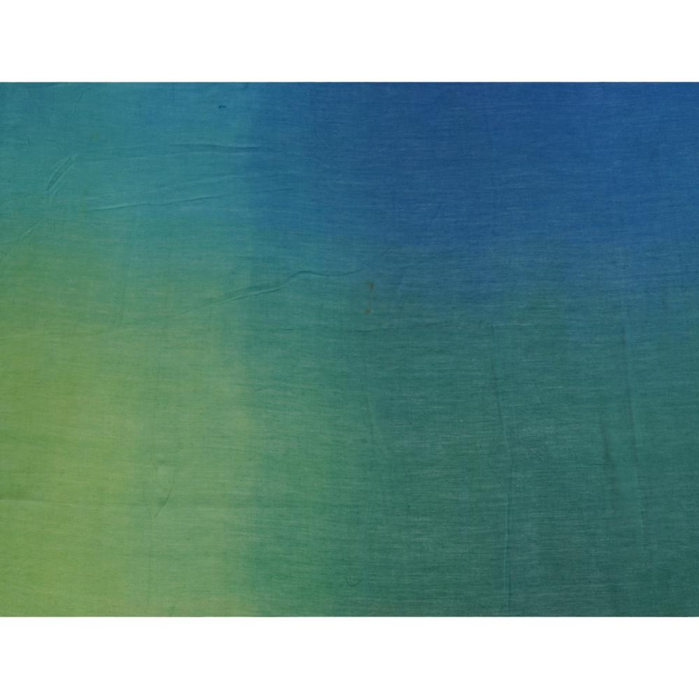 (Pre Cut 1.50 Mtr Piece) Multi Color Ombre Dyed Chanderi Fabric