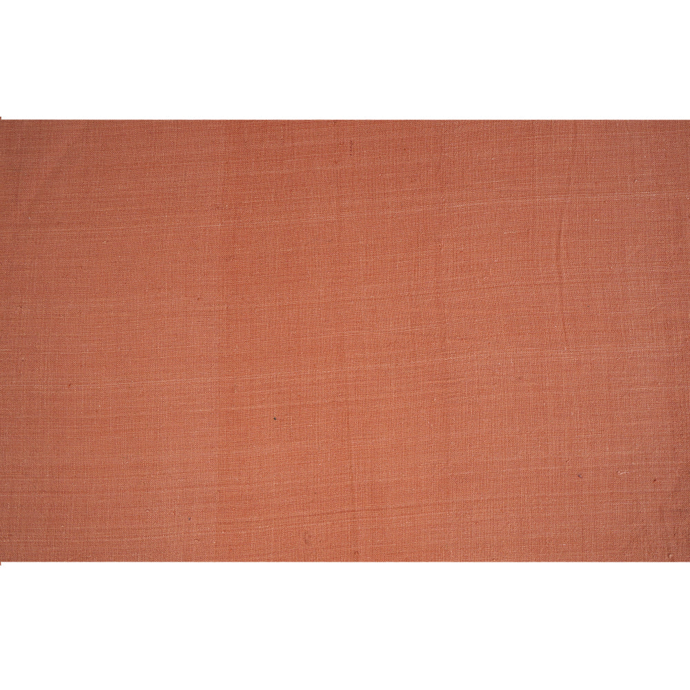 (Pre Cut 0.45 Mtr Piece) Orange Color Yarn Dyed Cotton Muslin Fabric