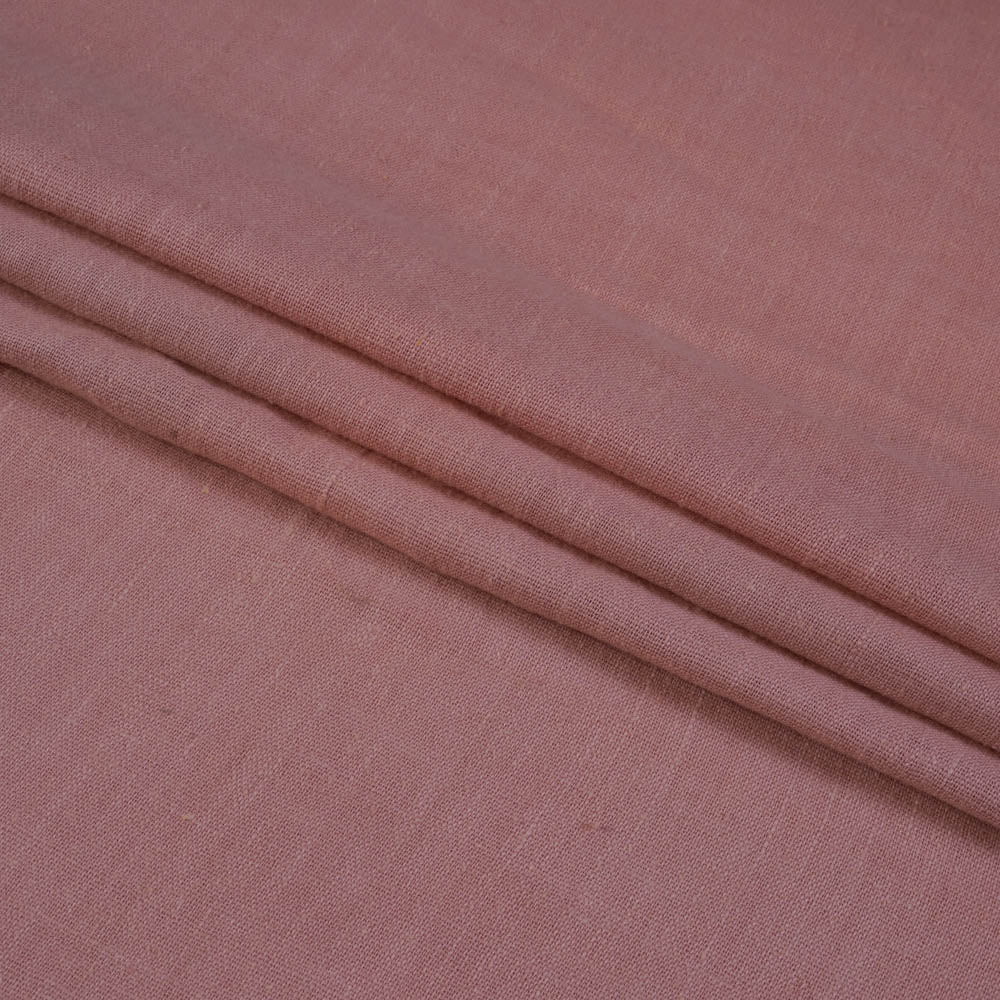 (Pre Cut 0.90 Mtr Piece) Lemonade Pink Color Handwoven Handspun Cotton Fabric