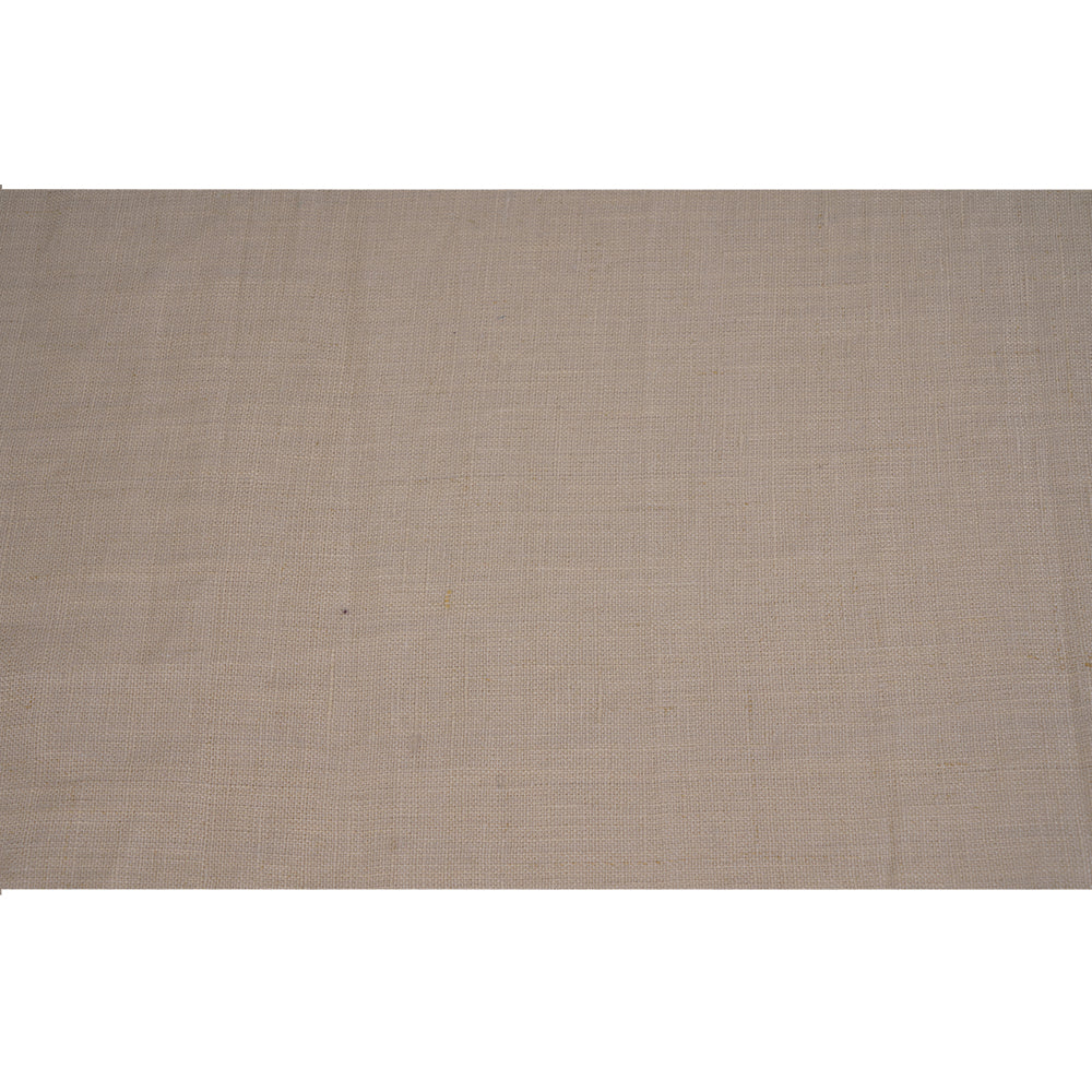 (Pre Cut 0.60 Mtr Piece) Beige Color Linen Fabric