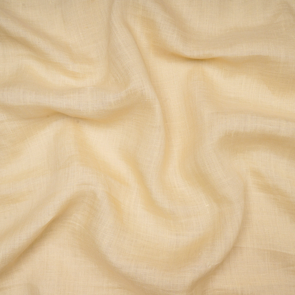 (Pre-Cut 2.40 Mtr) Cream Color Plain Lee Fabric