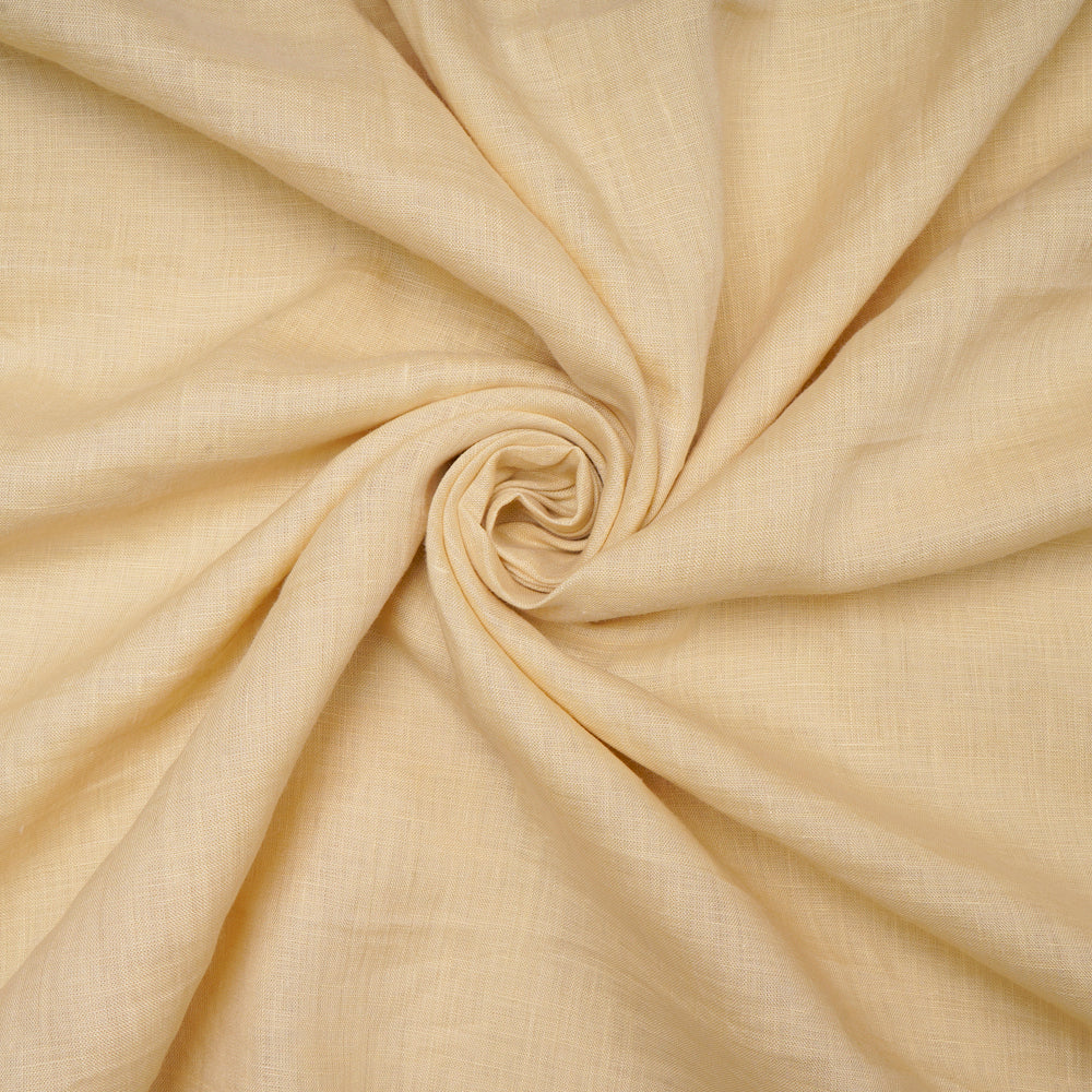 (Pre-Cut 2.40 Mtr) Cream Color Plain Lee Fabric