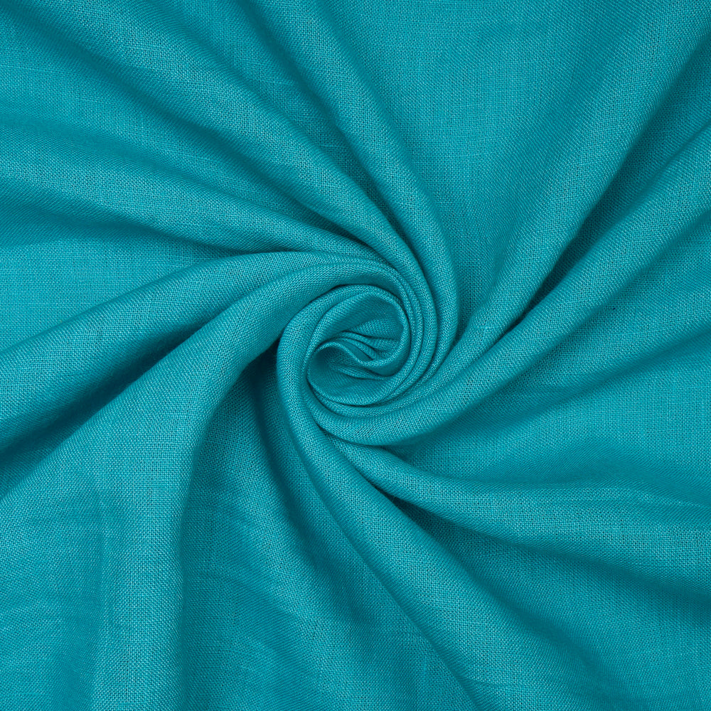 (Pre-Cut 1.90 Mtr) Blue Color Plain Lee Fabric