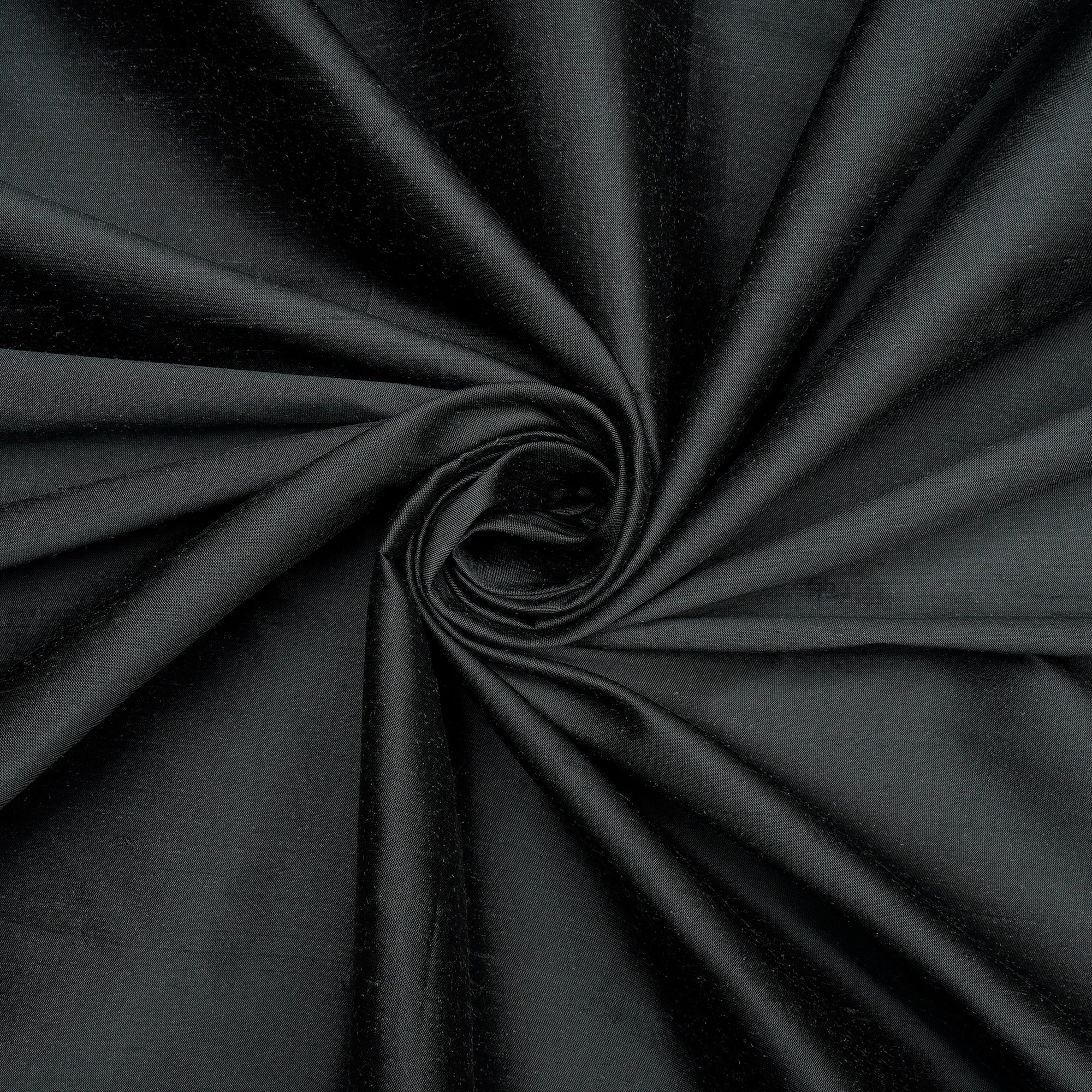 (Pre Cut 2.15 Mtr Piece) Charcoal Color Dupion SIlk Fabric