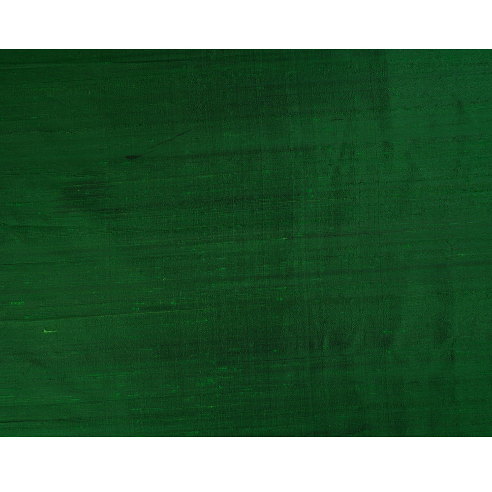 (Pre Cut 2.55 Mtr Piece) Emerald Color Dupion Silk Fabric