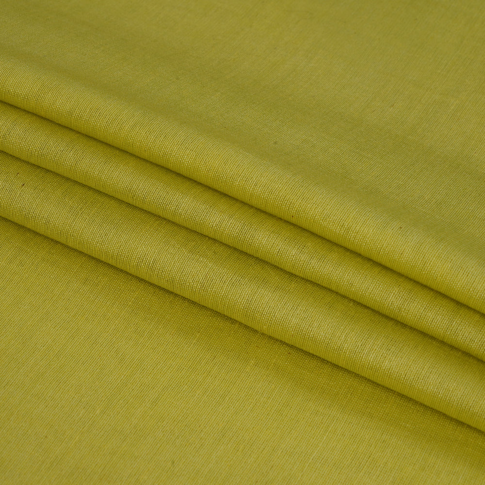 (Pre Cut 0.90 Mtr Piece) Chartreuse Color 60 GLM Chanderi Fabric