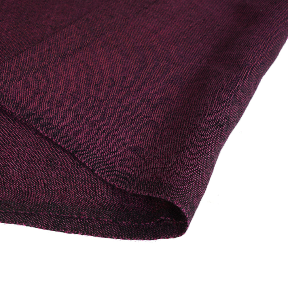 (Pre Cut 1.50 Mtr Piece) Purple Color Natural Matka Silk Fabric