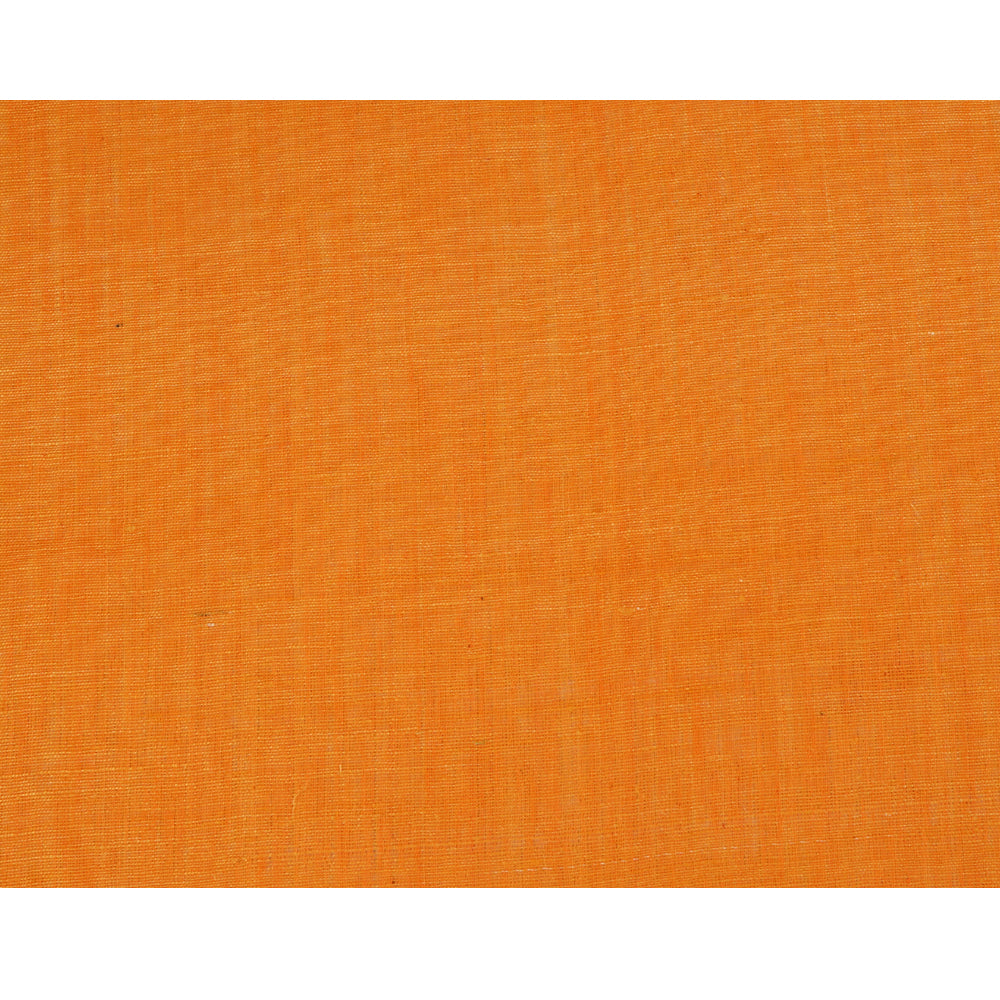 (Pre Cut 2.50 Mtr Piece) Orange Color Natural Matka Silk Fabric