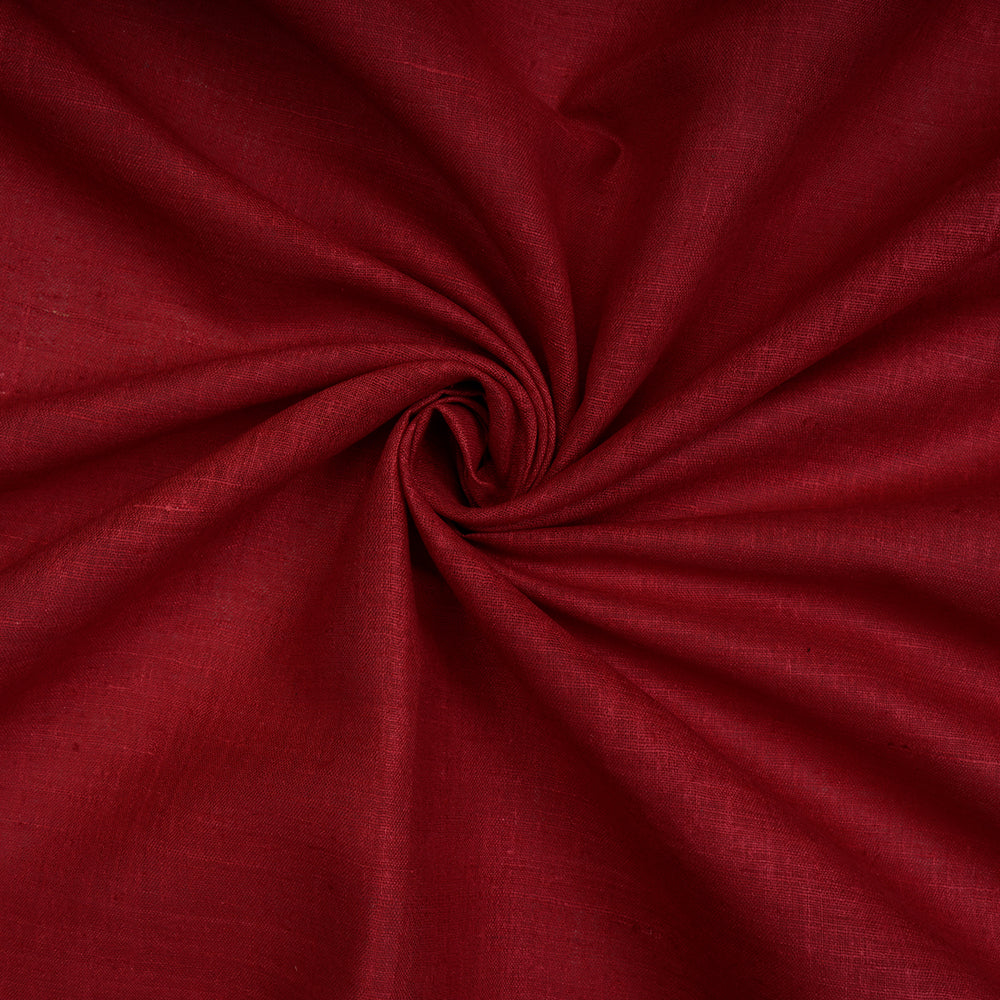 (Pre-Cut 3 Mtr ) Maroon Color Matka Silk Fabric