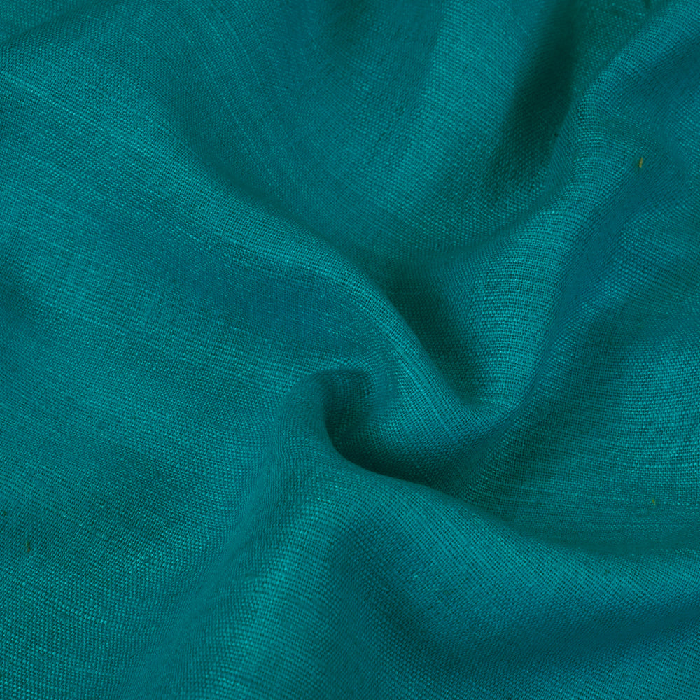 (Pre Cut 3.70 Mtr Piece) Blue Color Matka Silk Fabric