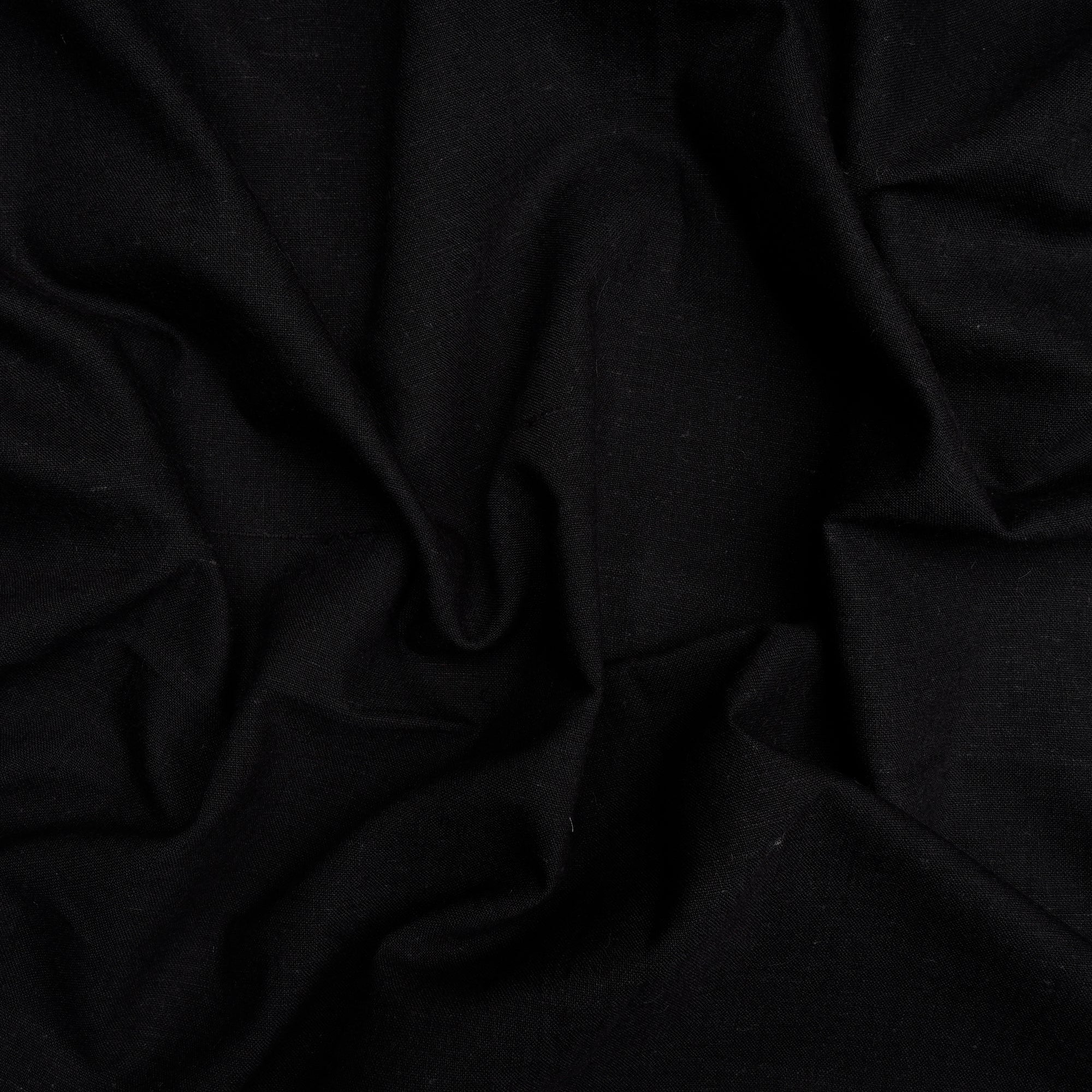 (Pre Cut 0.85 Mtr Piece) Black Color Cotton Muslin Fabric