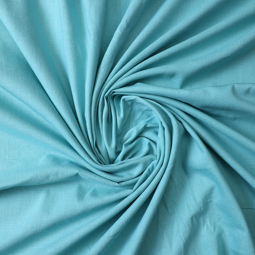 (Pre-Cut 1 Mtr ) Sea Green Color Muslin Cotton Fabric