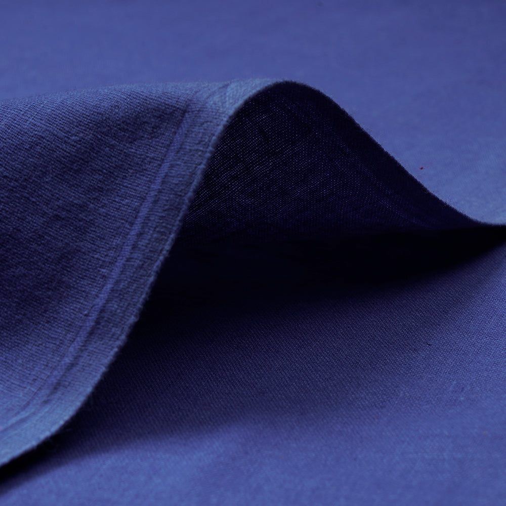 (Pre-Cut 1.20 Mtr) Blue Color Muslin Cotton Fabric