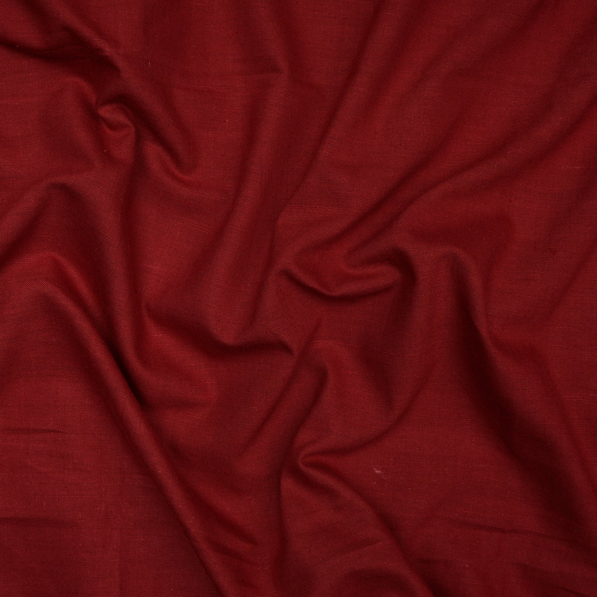 (Pre-Cut 1.30 Mtr) Maroon Muslin Cotton Fabric