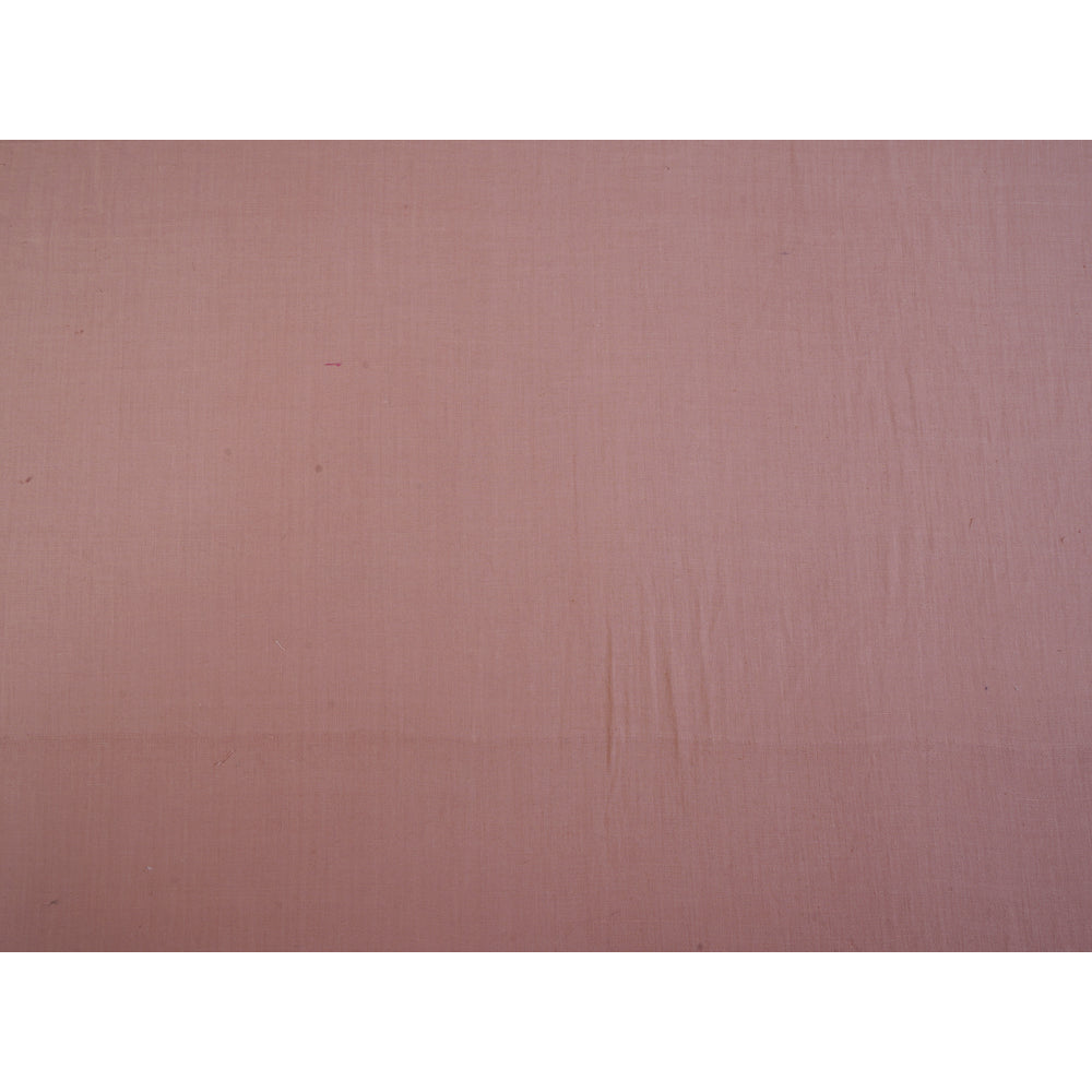 (Pre Cut 1.30 Mtr Piece) Peach Puff Color Handwoven Handspun Cotton Muslin Fabric