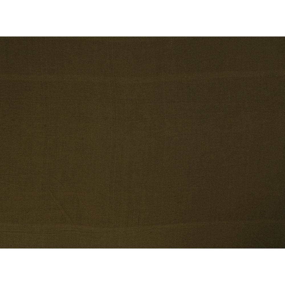 (Pre Cut 1.50 Mtr Piece) Seaweed Color Handwoven Handspun Cotton Muslin Fabric