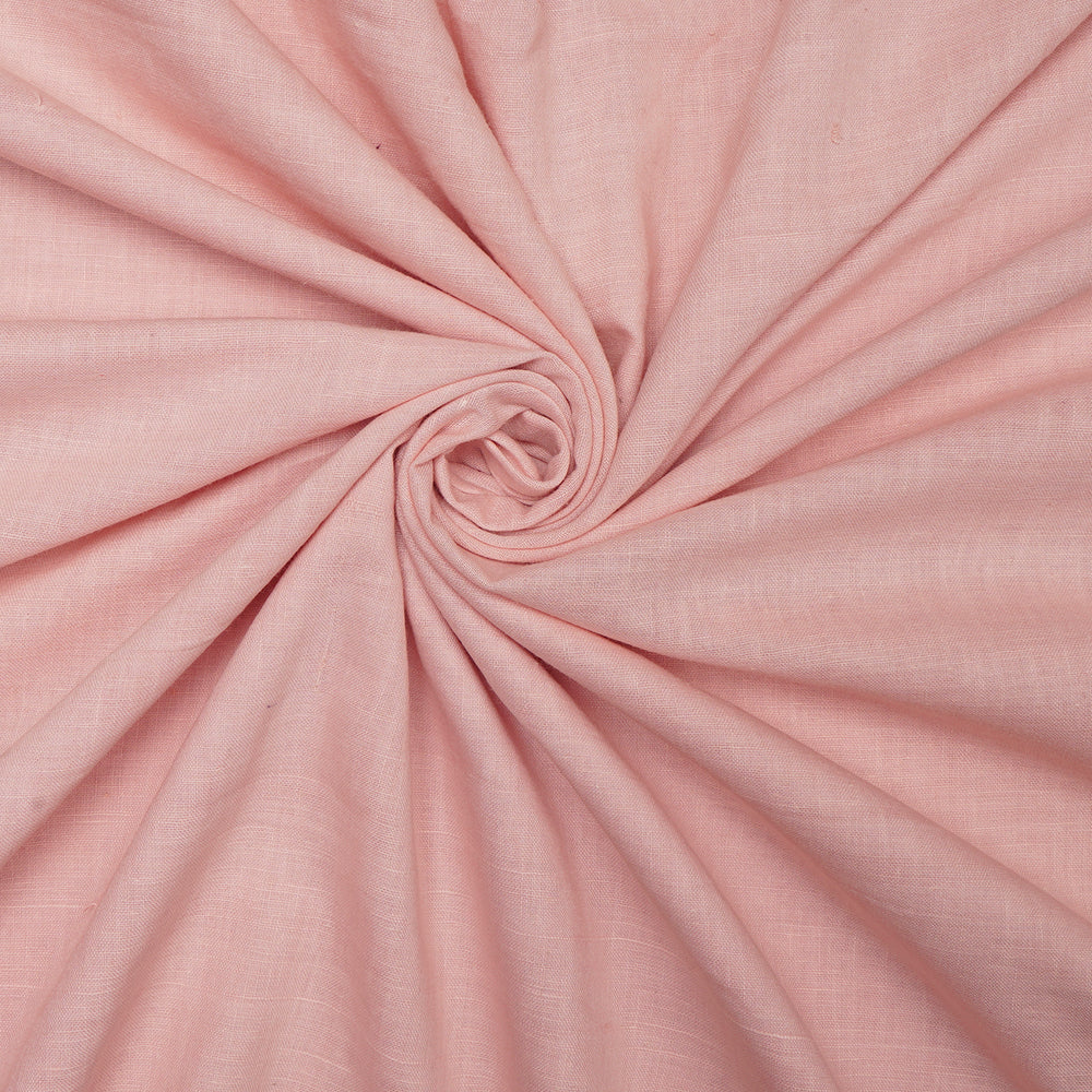 (Pre-Cut 1.50 Mtr) Light Pink Color Muslin Cotton Fabric