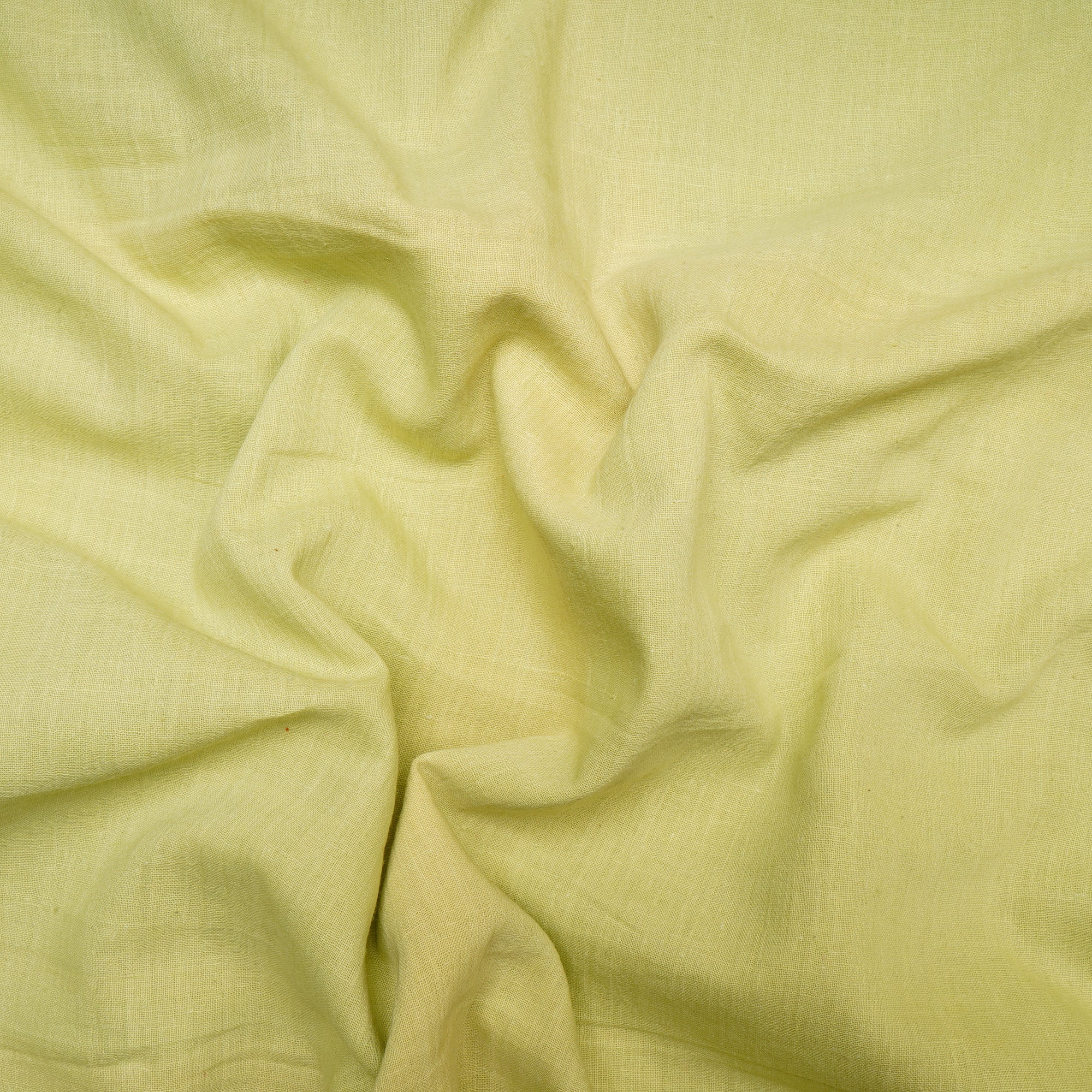 (Pre Cut 1.85 Mtr )Pear Green Handwoven Handspun Cotton Fabric