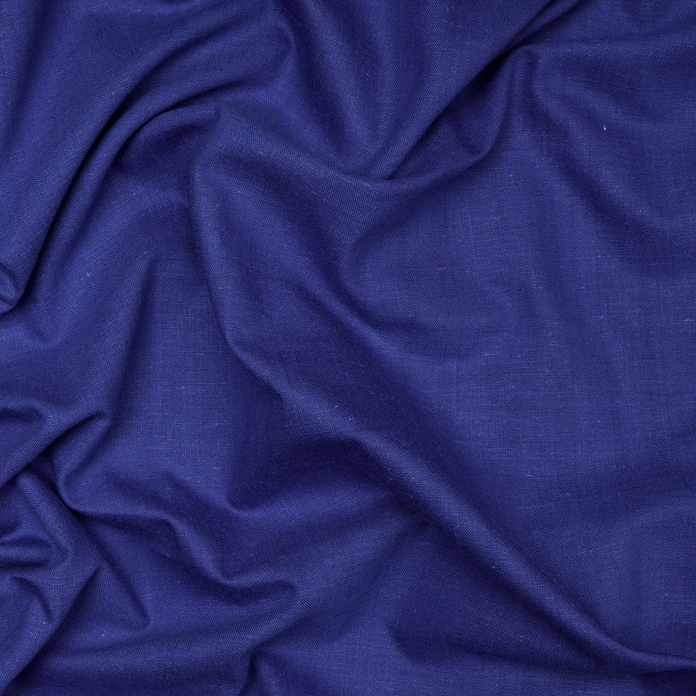 (Pre-Cut 2.00 Mtr) Blue Color Muslin Cotton Fabric