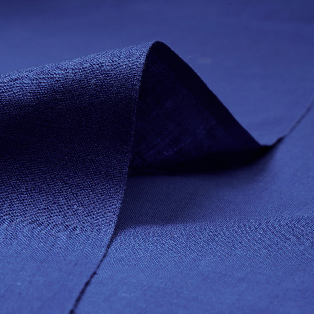 (Pre-Cut 2.00 Mtr) Blue Color Muslin Cotton Fabric
