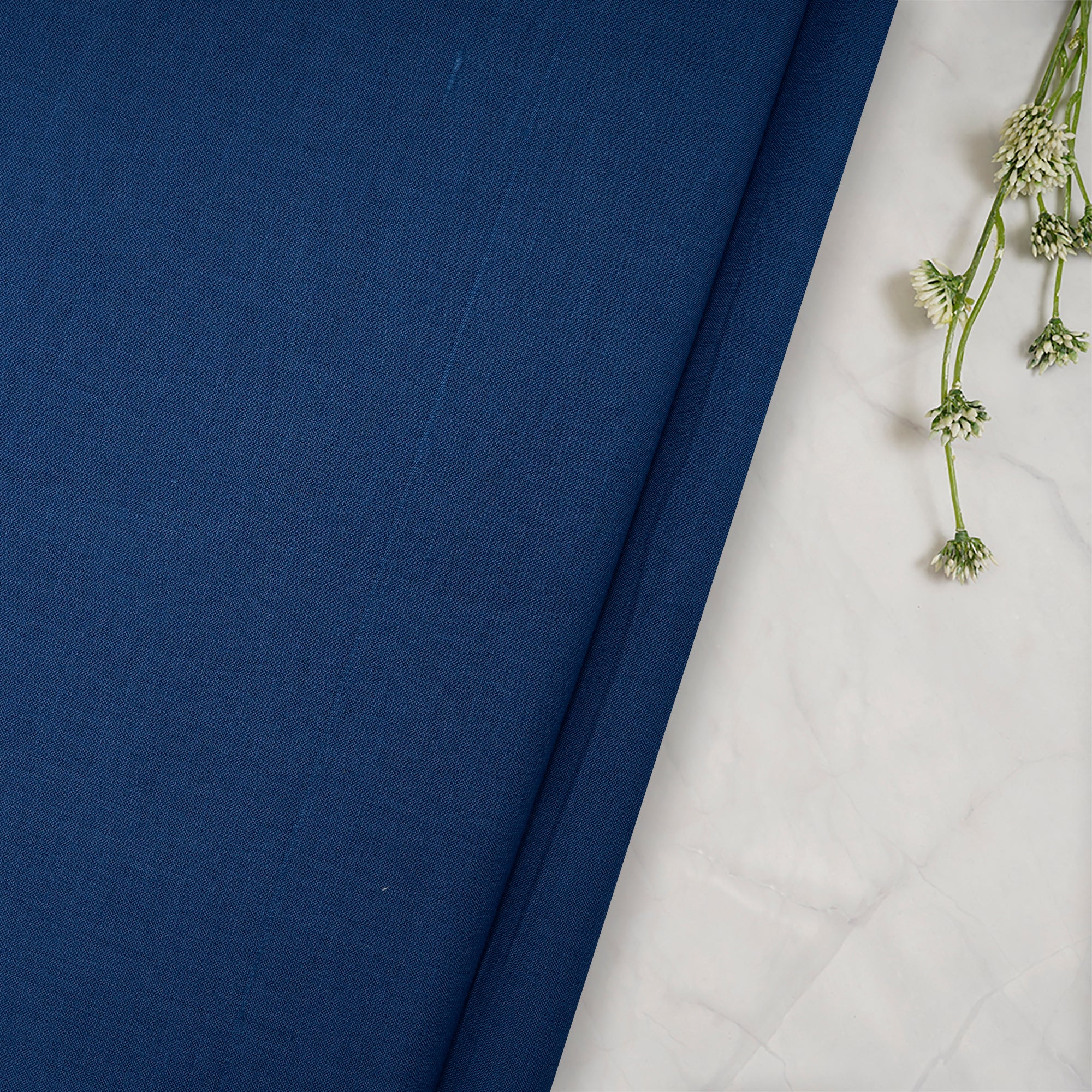 (Pre-Cut 2.10 Mtr) Royal Blue Muslin Cotton Fabric