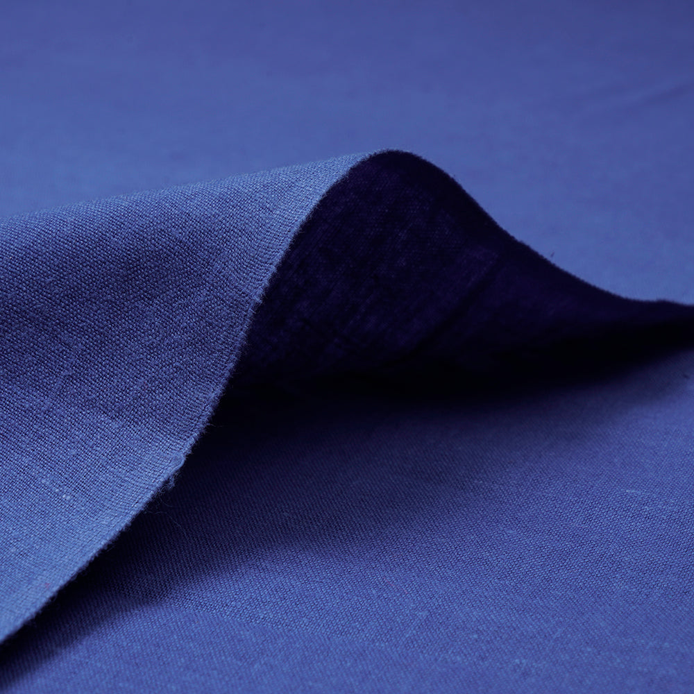 (Pre-Cut 2.10 Mtr) Blue Color Muslin Cotton Fabric